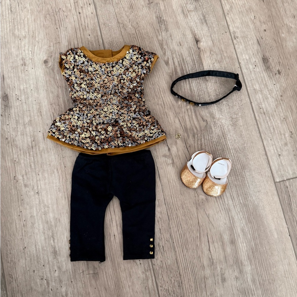 American Girl Golden Sparkle Outfit